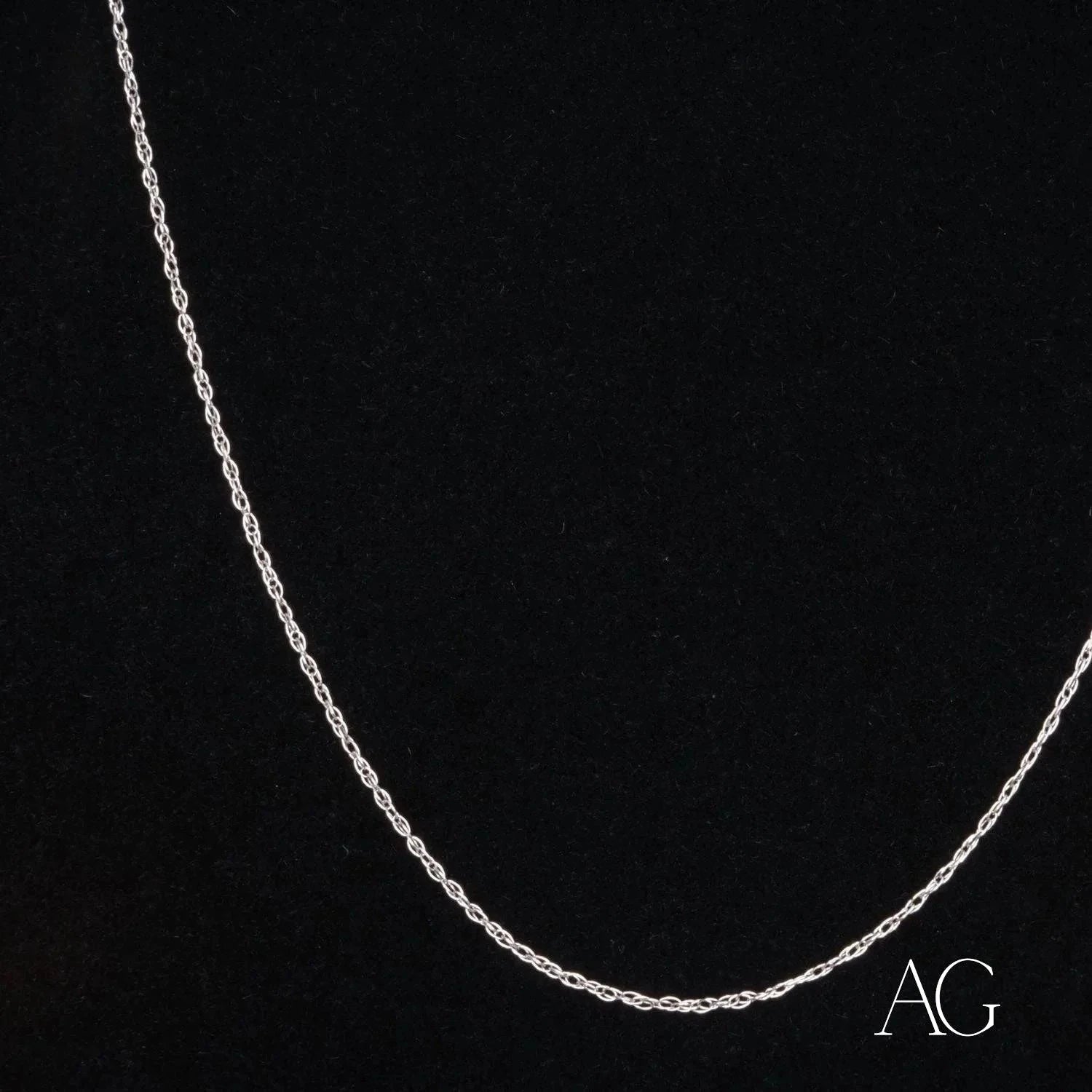 14K White Gold Rope Chain Necklace for Women - Dainty & Elegant Jewelry Gift for Her - Perfect for Everyday Wear, Special Occasions & Layering