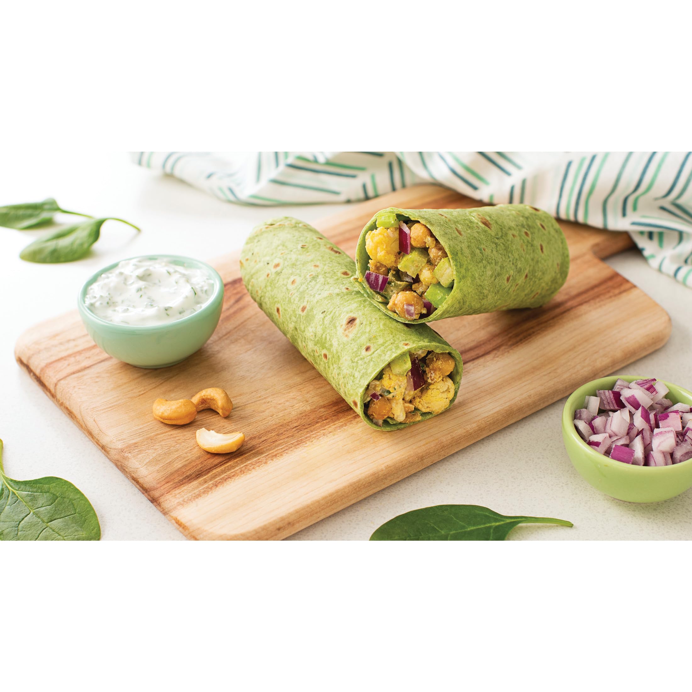 Mission Gluten Free Spinach Herb Tortilla Wraps - 6 Count, Trans Fat Free, Vegan & Healthy - Perfect for Wraps, Quesadillas & Lunchbox Meals