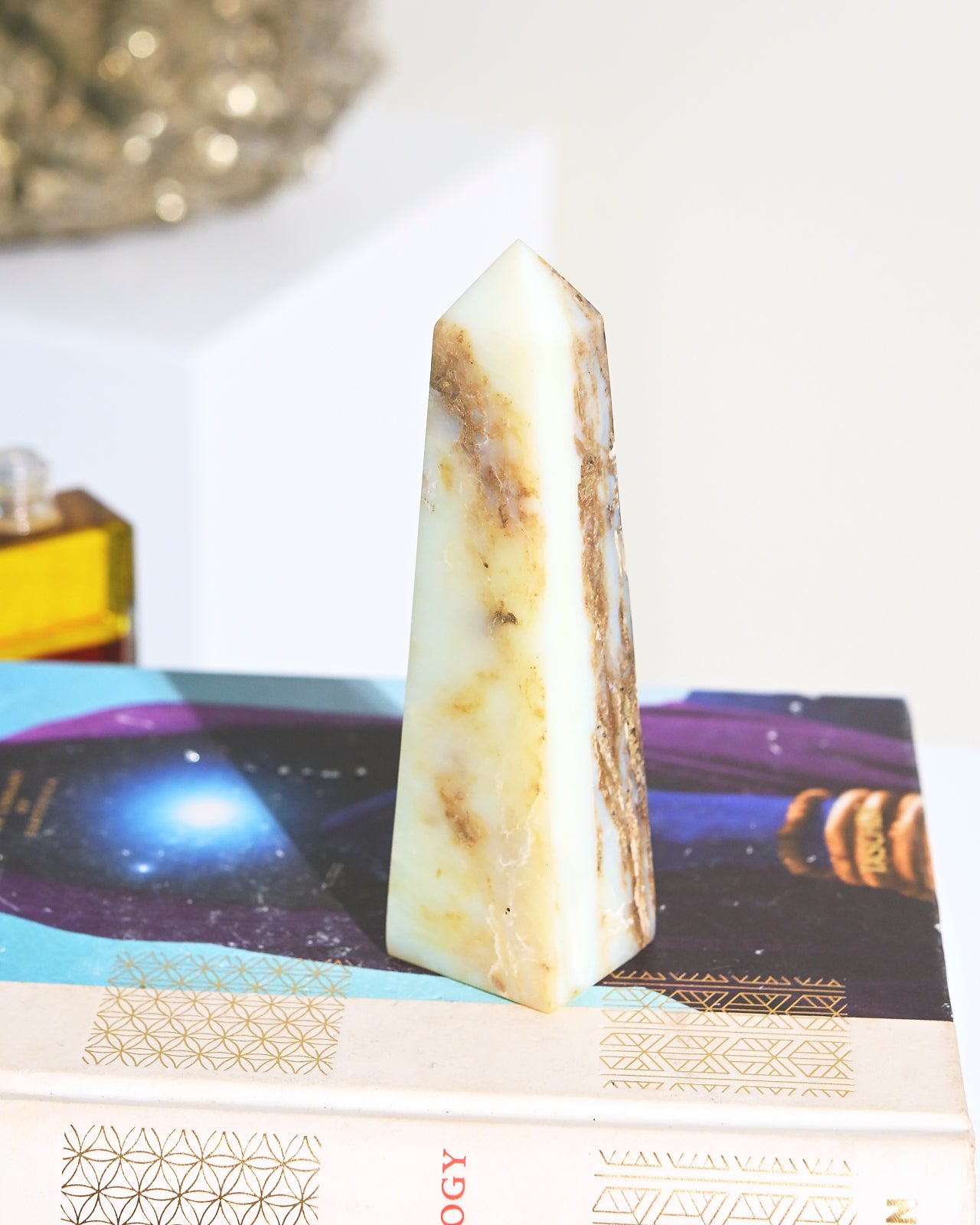5 Inch Peruvian Blue Opal Crystal Tower - Healing Stone for Meditation, Reiki & Home Decor | Natural Gemstone for Energy Work & Spiritual Gifts