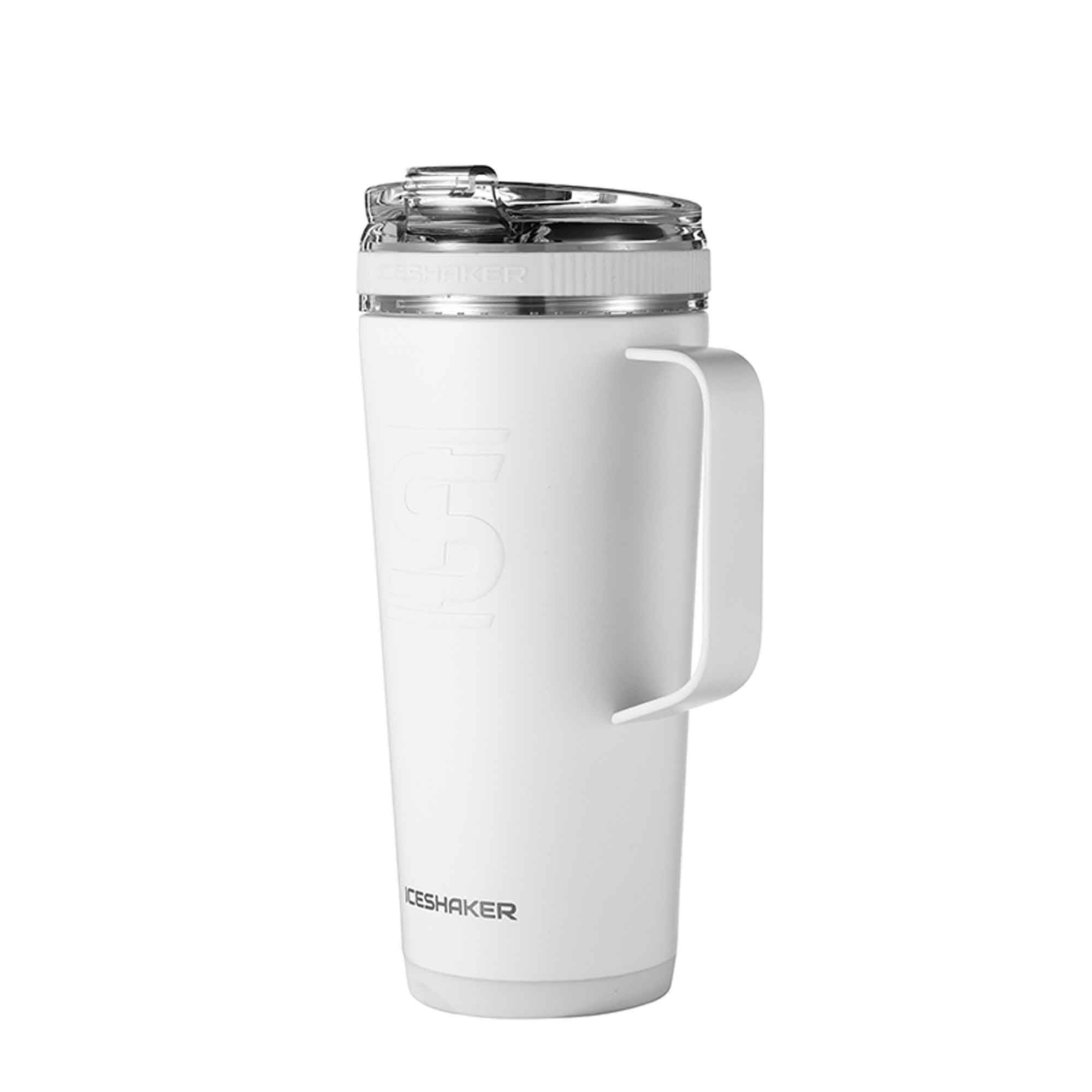 26oz Flexible Water Bottle with Handle - BPA Free, Leak Proof, Durable for Gym, Hiking & Outdoor Activities - White