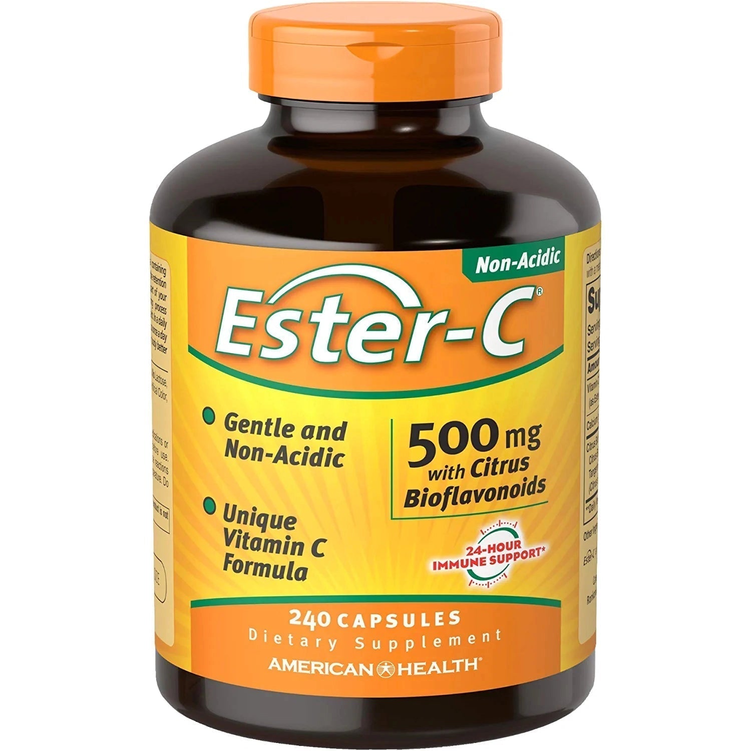American Health Ester C 500mg Vitamin C with Citrus Bioflavonoids - Immune Support Supplement for Adults, Antioxidant Boost for Daily Wellness & Cold Season Defense