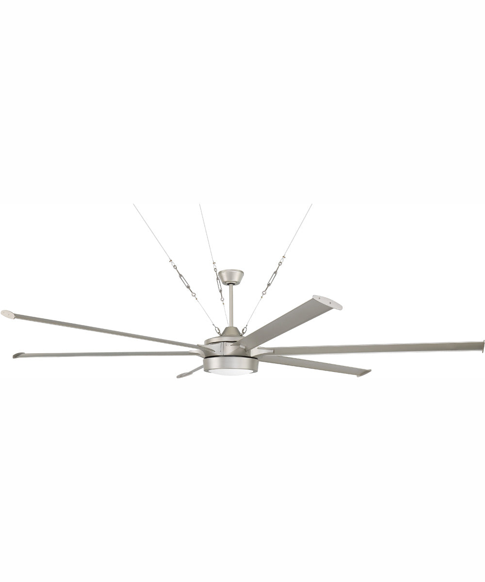 114 Prost 1 Light Indoor/Outdoor Ceiling Fan with Remote Control - Painted Nickel Finish - Perfect for Bedroom, Living Room, Patio & Covered Porch