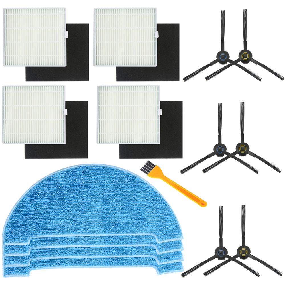 ILIFE V8s & V80 Max Robot Vacuum Replacement Kit - Side Brushes, Filters, Mop Cloth | Compatible with ILIFE Robotic Vacuums | Perfect for Home Cleaning & Maintenance