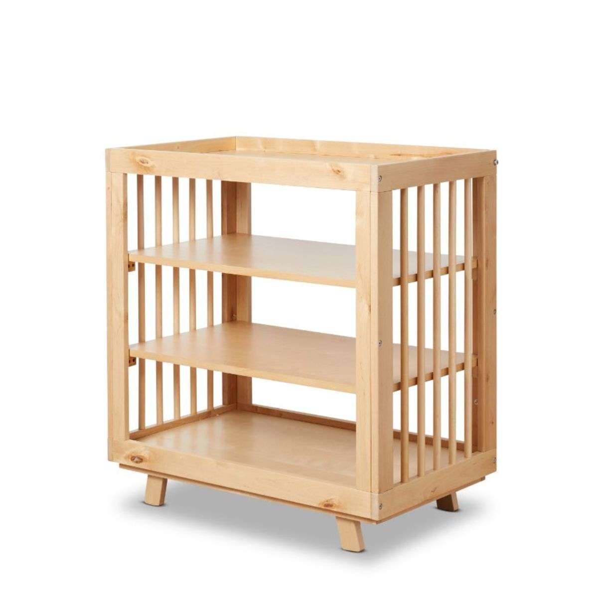 Natural Birch Aspen Changing Table - Sturdy & Safe Baby Dresser for Nursery, Bedroom, or Daycare