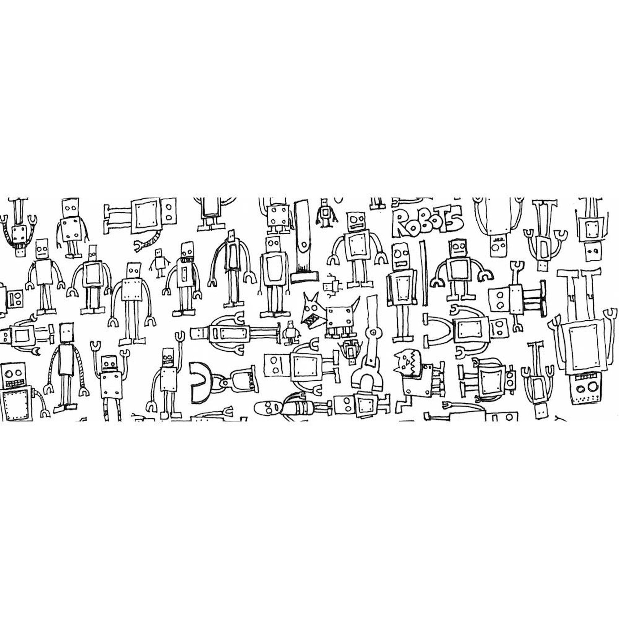 11 oz (325 ml) Ceramic Coffee Mug with Robots Design - Perfect for Office, Home & Gifts | CafePress