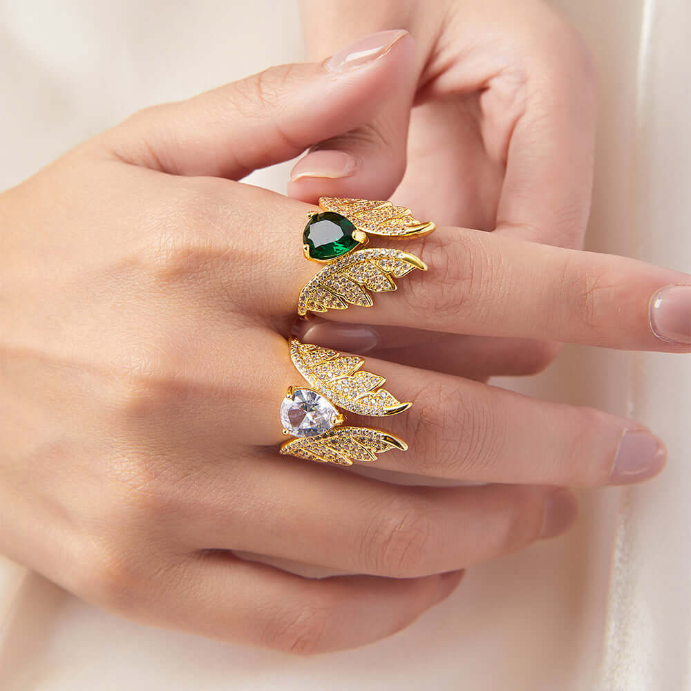 Exaggerated Angel Wing Butterfly Open Ring - Elegant Fashion Jewelry for Women | Perfect for Parties, Weddings & Everyday Wear | A867