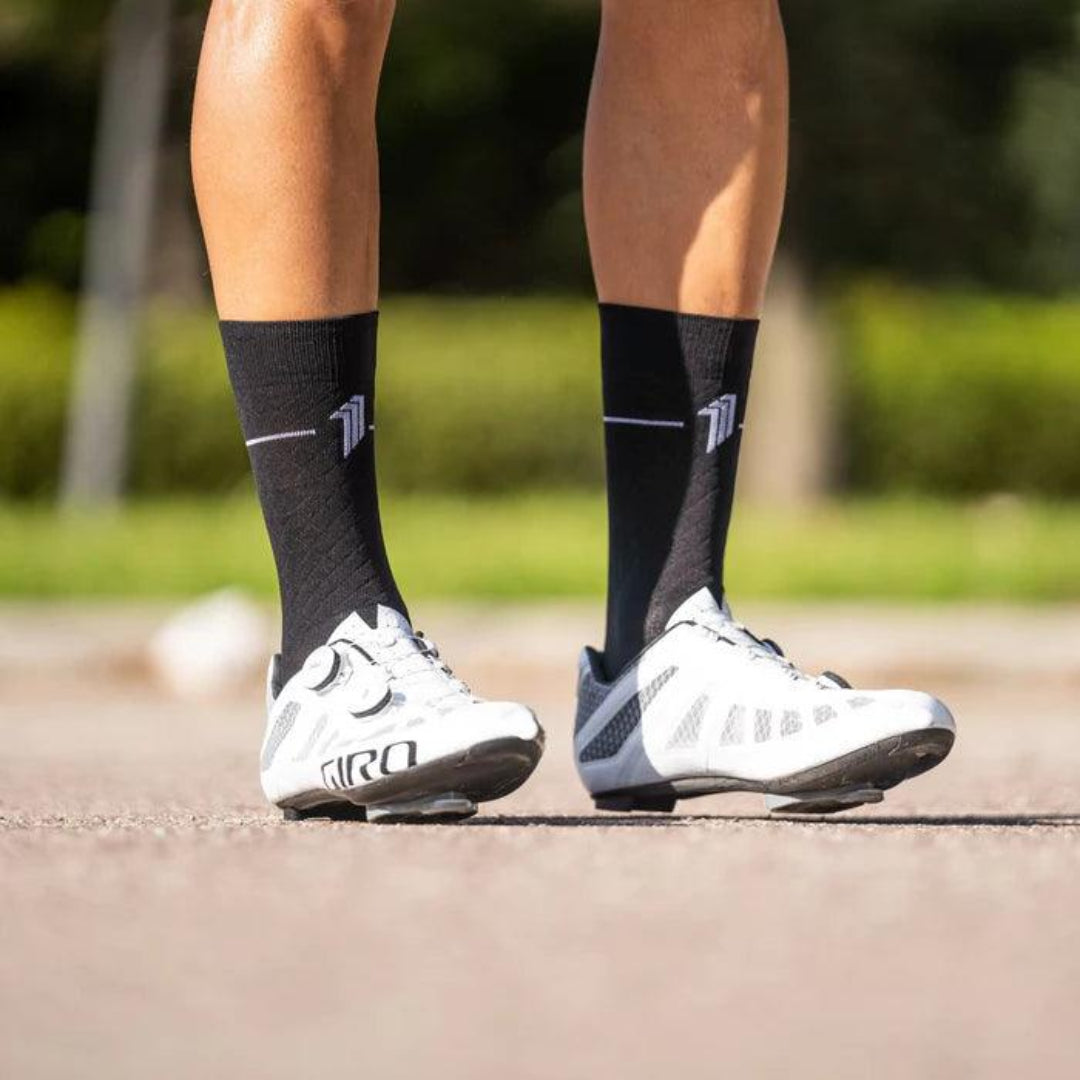 Premium Sporcks Marie Blanque Cycling Socks for Men & Women - Breathable Moisture-Wicking Performance Bike Socks - Ideal for Road Cycling, Mountain Biking & Indoor Training