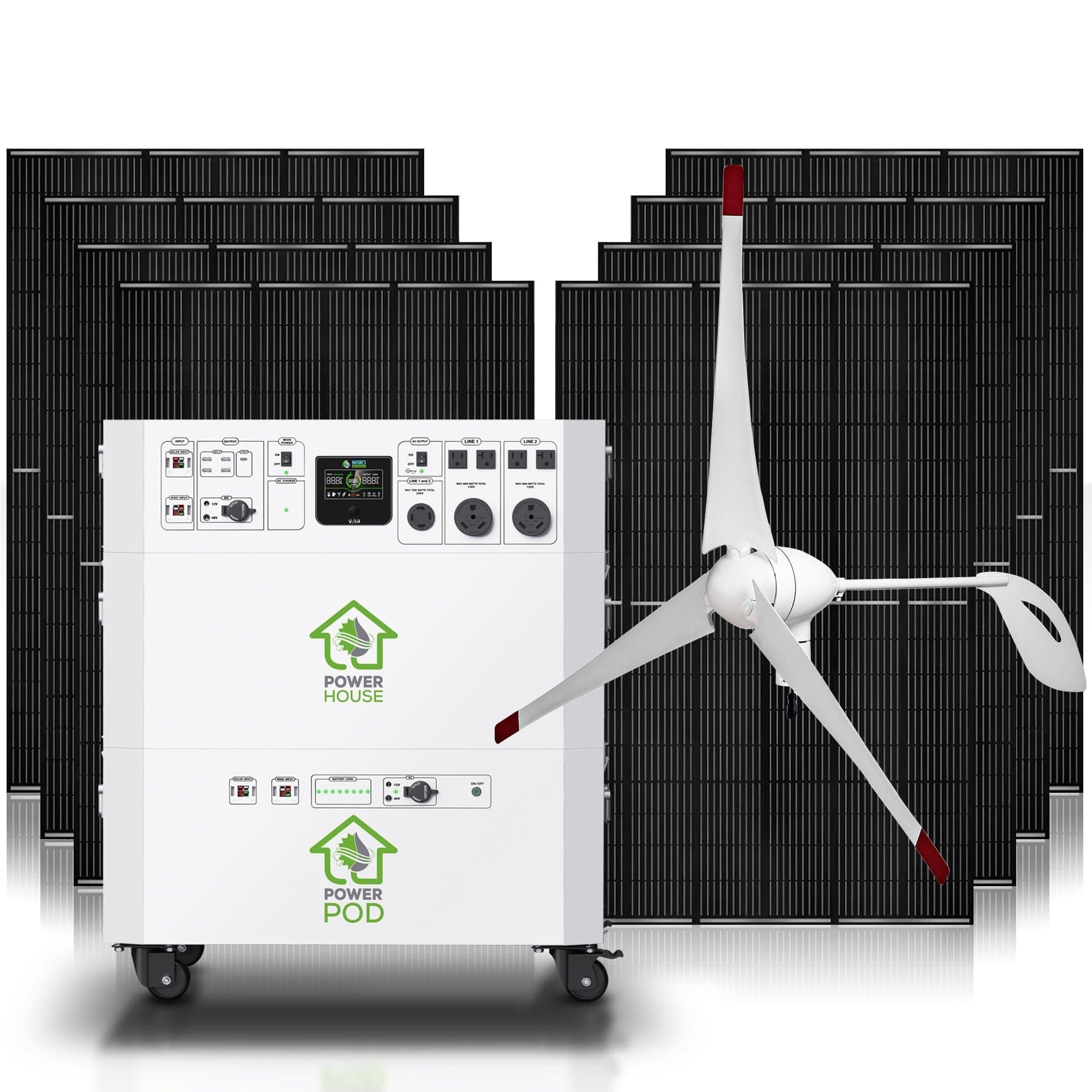 Nature's Generator Powerhouse Platinum Plus WE System - Portable Solar Power Generator for Home, Camping & Emergency Backup - Reliable Off-Grid Energy Solution