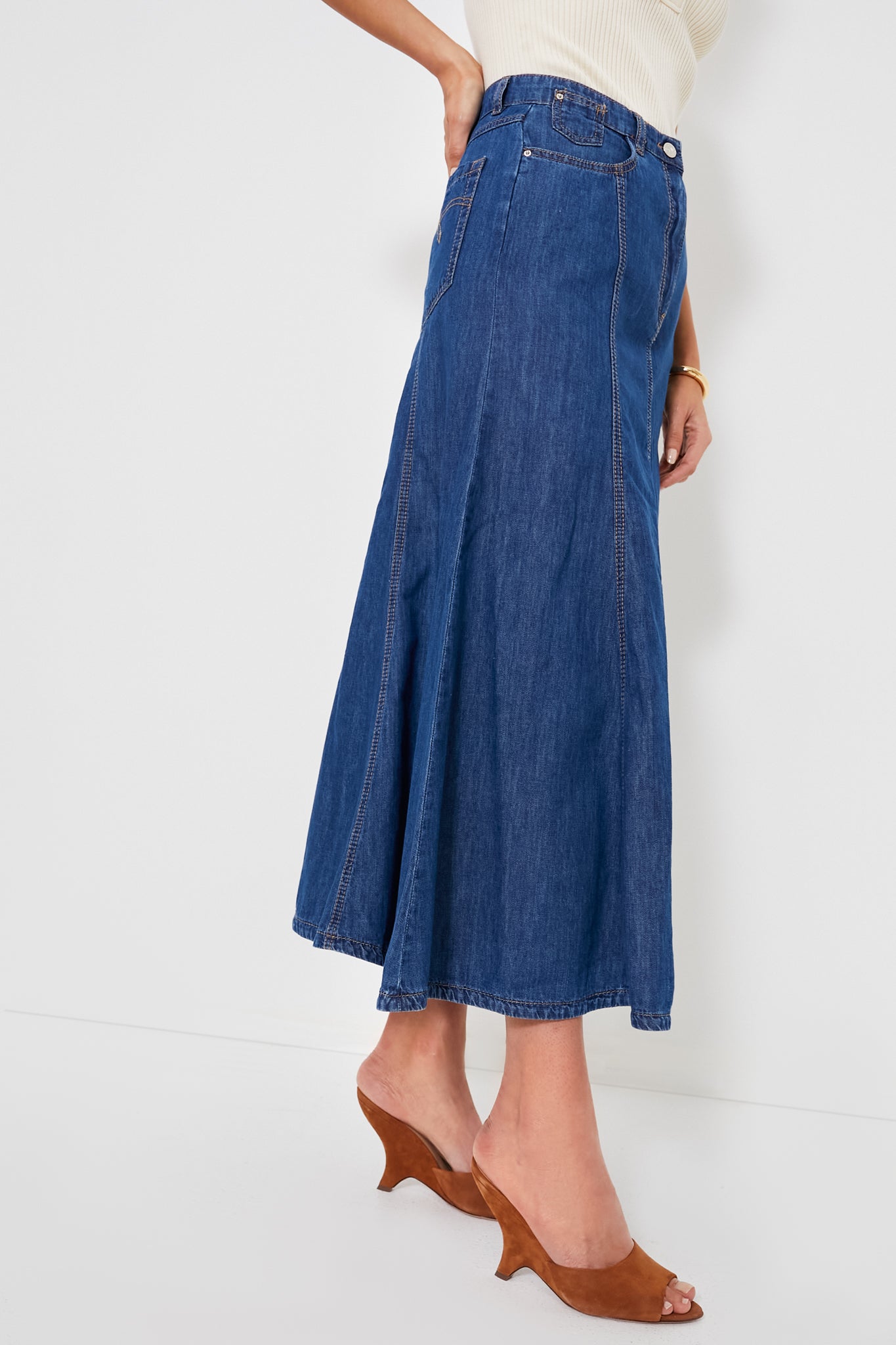 Stylish Blue Jean Edera Skirt for Women | High Waist Denim Skirt | Casual & Fashionable Outfit for Spring & Summer | Perfect for Date Night, Shopping & Outdoor Activities