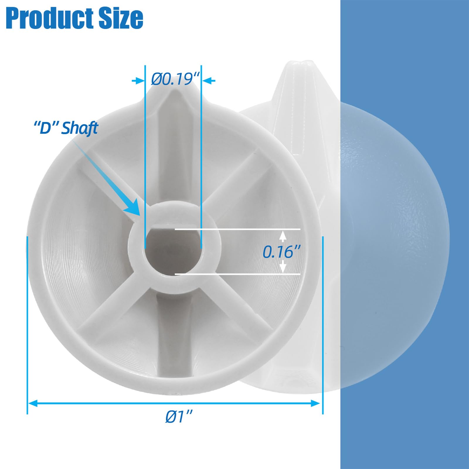 Intermatic Timer Switch Knob Replacement (4 Pack) - Compatible with FD Series Spring Wound Timers, Bathroom Fan, Motor, Heater & Light - Durable Wall Timer Knob for Home, Garage & Workshop Use