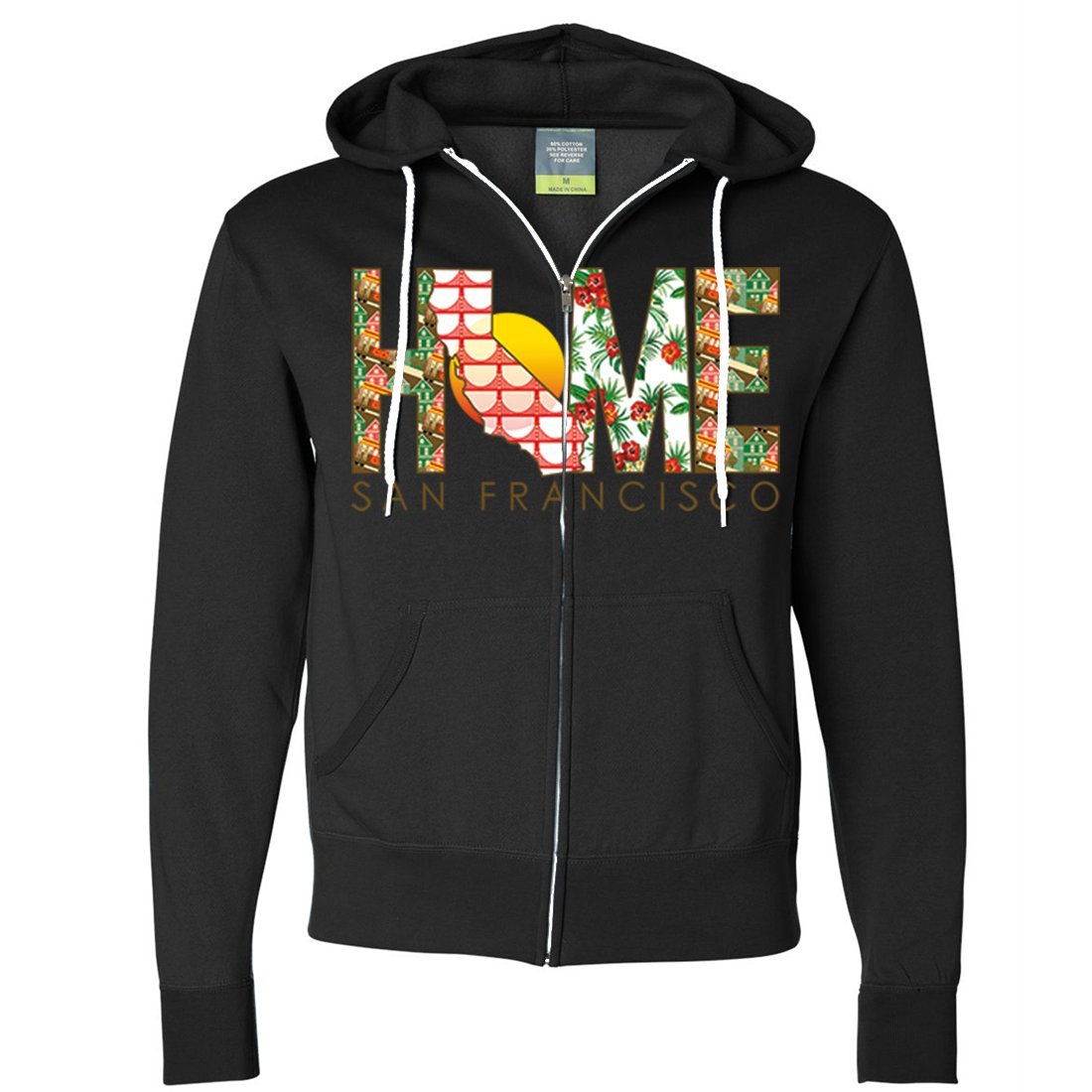 San Francisco Home Zip-Up Hoodie - Cozy Fleece Pullover for Men & Women | Perfect for Casual Wear, Travel & Outdoor Activities