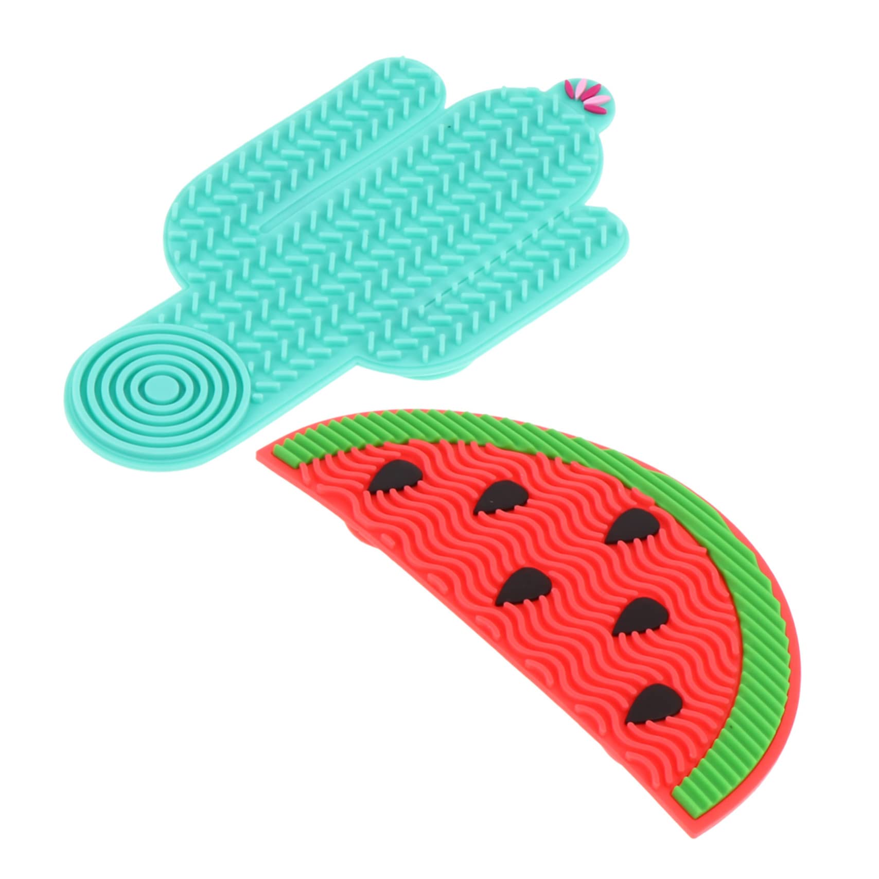 FOMIYES 2-Pack Silicone Makeup Brush Cleaner Pad - Reusable Scrub Mat for Cosmetics Brushes, Sponges & Beauty Tools | Perfect for Home, Salon & Travel Makeup Brush Cleaning
