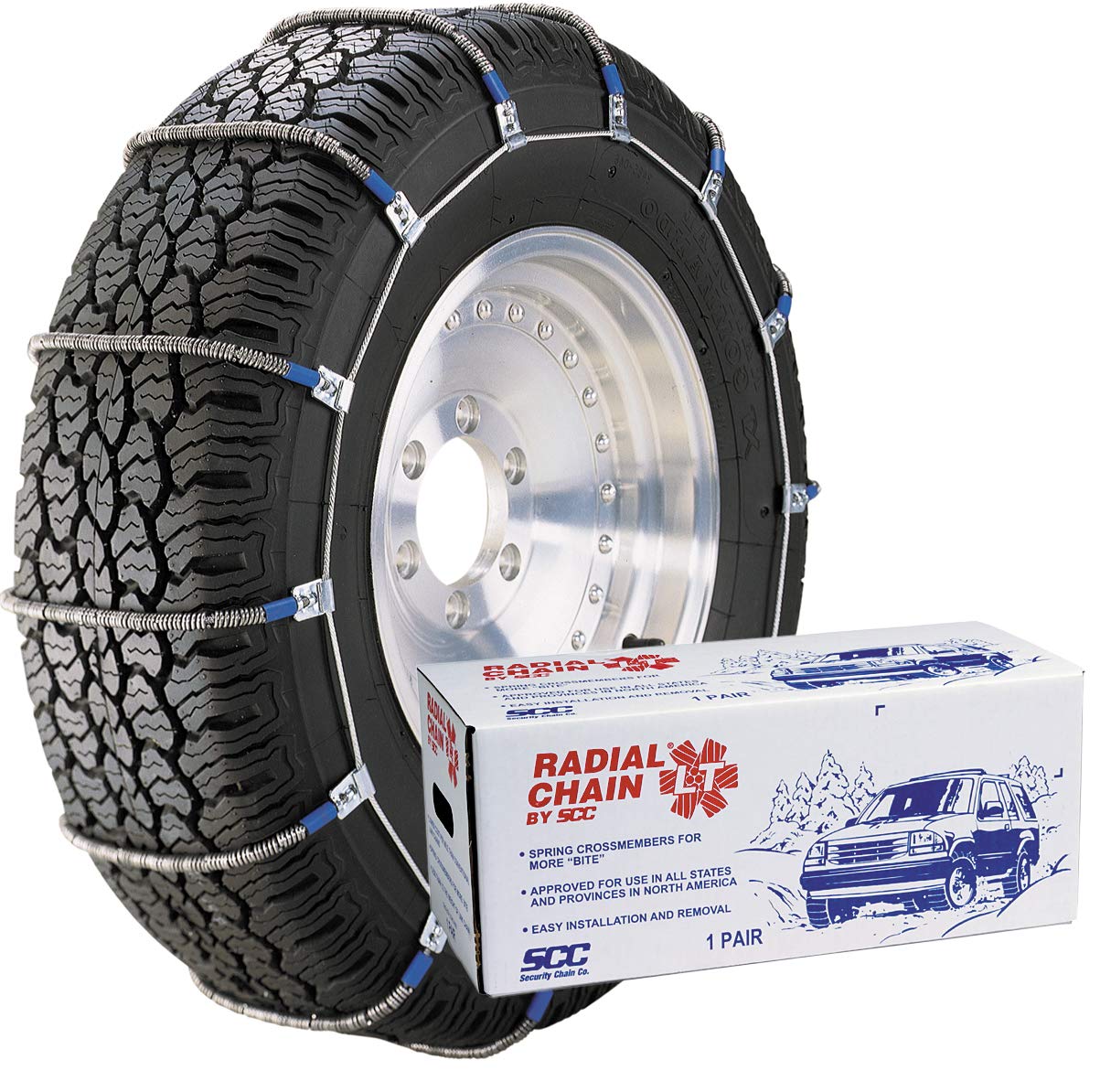 Security Chain Company TC2111MM Radial Chain LT Cable Tire Traction Chains for Light Trucks - Set of 2 (Ideal for Winter Driving, Snow & Ice Road Conditions, Off-Road Traction)