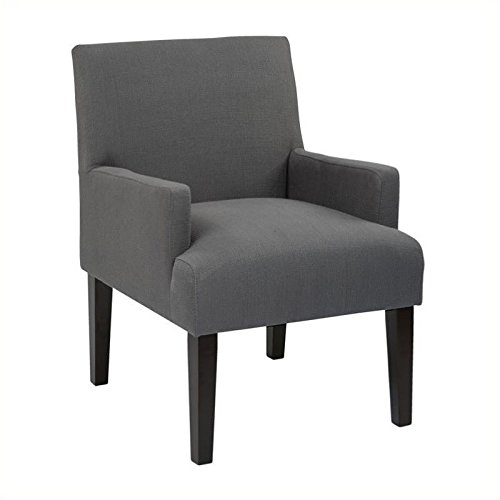 Pemberly Row Guest Chair in Charcoal - Modern Office & Home Accent Chair - Perfect for Reception Areas, Living Rooms & Waiting Rooms