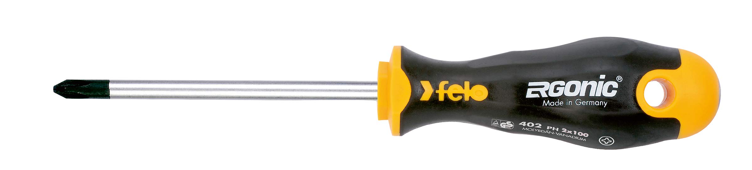 Felo 0715753689 PH3 Phillips Round Ergonomic Screwdriver - 6 Inch Length for Comfortable Grip - Perfect for DIY Projects, Home Repairs & Electronics Assembly