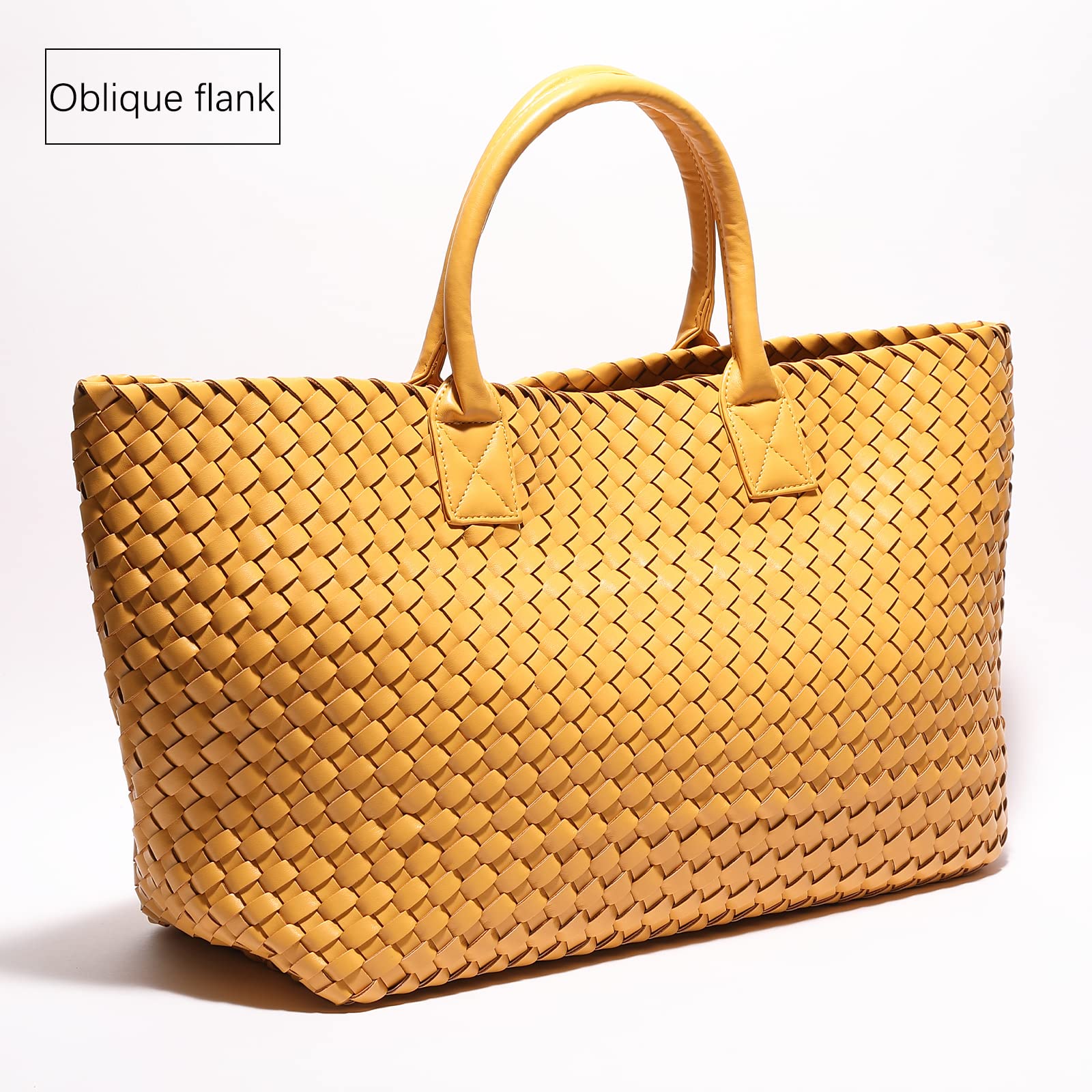 Stylish Large Capacity Woven Tote Bag for Women - Fashionable Shopper, Travel & Everyday Shoulder Handbag | Perfect for Work, Beach, Shopping & Travel Accessories