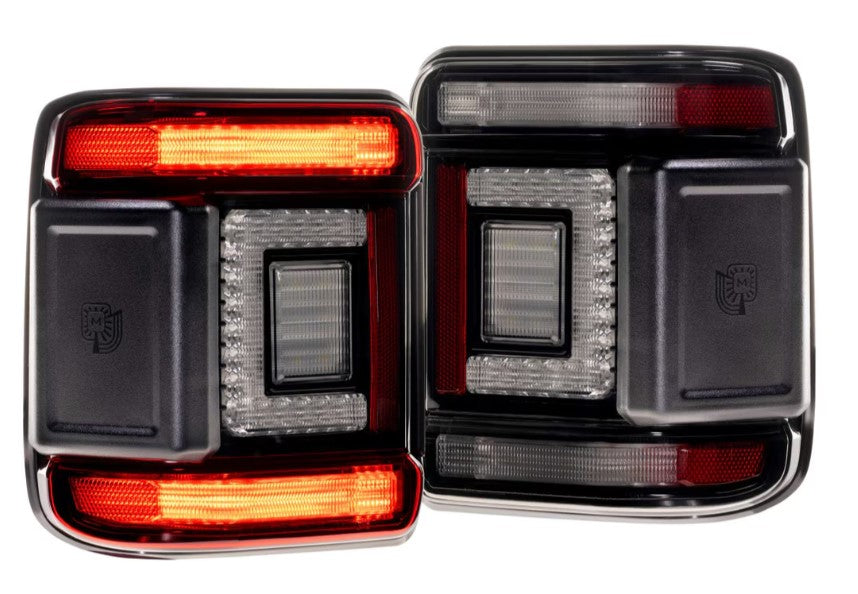 Jeep Wrangler JL (2018-2023) XB LED Low Profile Tail Lights - Black Housing Red Lens - DOT Approved - Perfect for Off-Roading & Night Driving