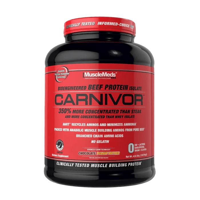 MuscleMeds CARNIVOR Beef Protein Isolate Powder - High Protein Supplement for Muscle Growth & Recovery - Ideal for Bodybuilding, Fitness & Post-Workout Nutrition