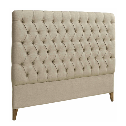 Artwood London Headboard - Linen Stone Upholstered Bed Frame Headboard for Bedroom Decor | Elegant & Modern Bedroom Furniture for Home & Hotel Use