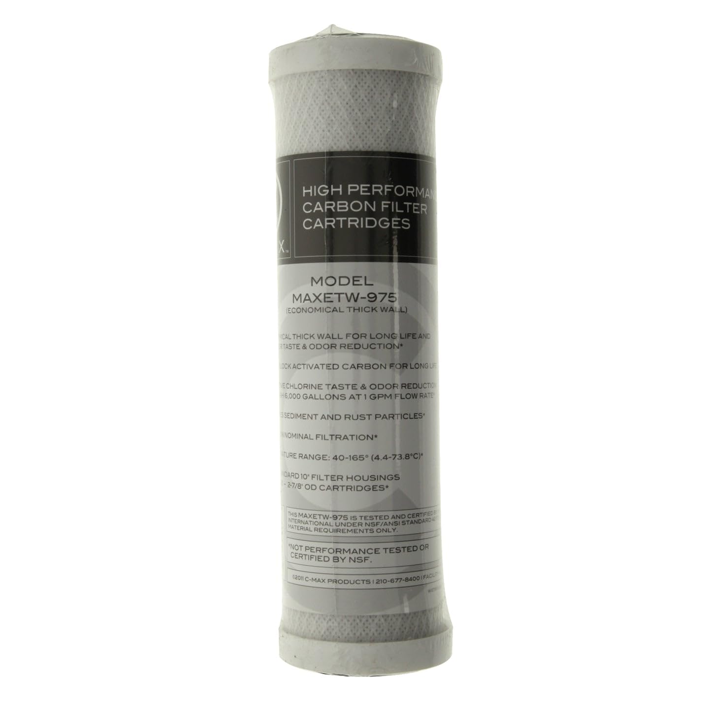 Watts MAXETW-975 C-MAX Replacement Water Filter Cartridge (3-Pack) - Compatible with Refrigerators & Under Sink Filtration Systems