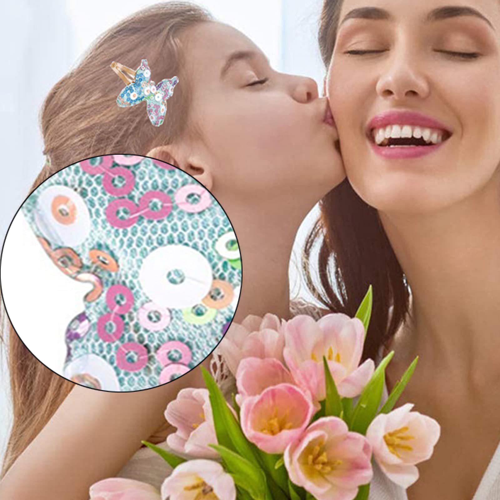 16-Piece Girls' Star-Shaped Hair Clips Set - Sparkly Metal Snap Barrettes with Heart & Star Designs for Kids - Perfect for School, Parties & Everyday Hairstyles