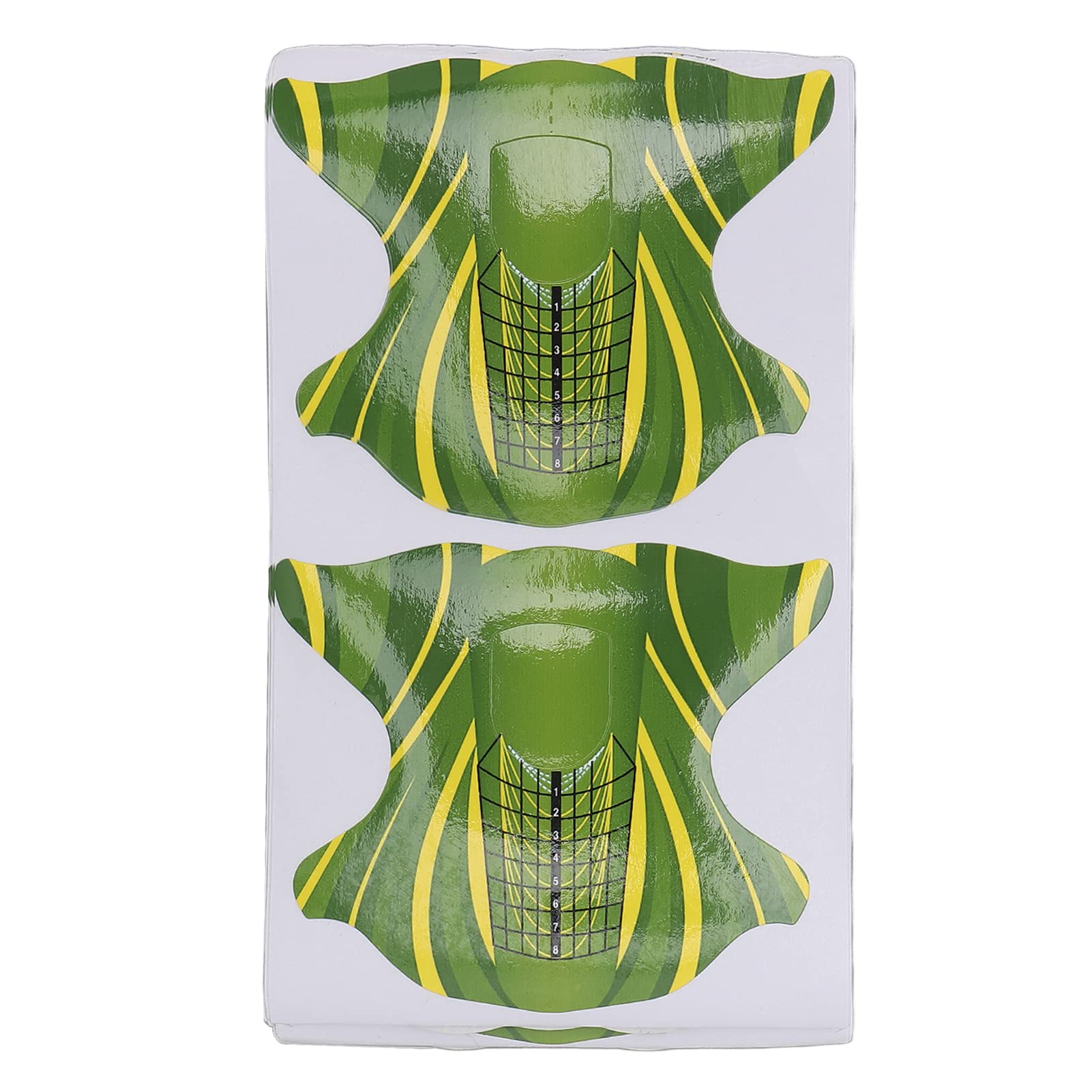Professional Nail Form Stickers 100pcs - Portable Nail Extension Guide Forms for Home Salon, DIY Nail Art Accessories (Green) | Perfect for Acrylic Nail Extensions, Manicures & Nail Art Designs