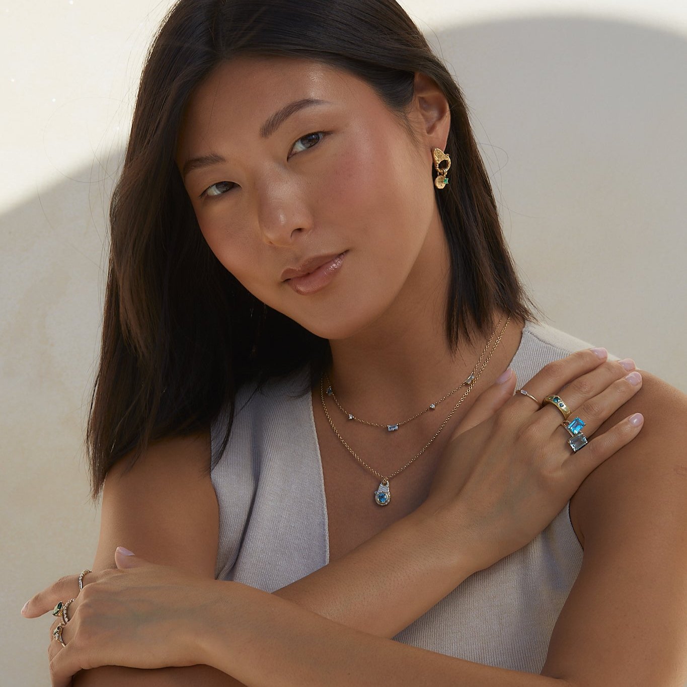 Stunning Large Starry Blue Topaz Ring for Women - Elegant 925 Sterling Silver Jewelry Gift for Birthday, Anniversary & Special Occasions