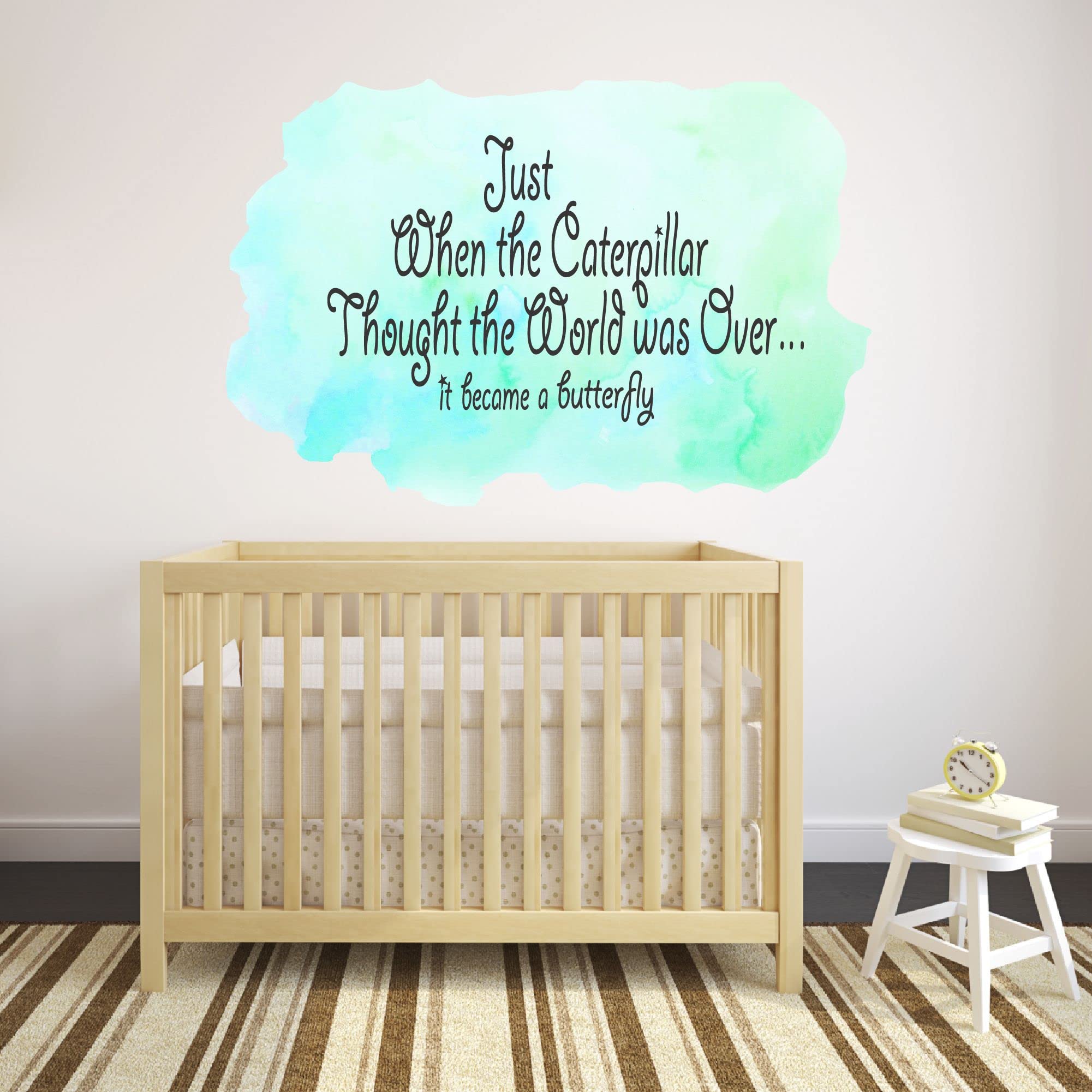 Inspirational Wall Decals for Kids Room - 'Failure is Like a Caterpillar Before Becoming a Butterfly' Motivational Quote Stickers - DIY Creative Decor for Boys & Girls Bedroom - 10x7 Inches - Perfect for Nursery, Playroom & Classroom Decor