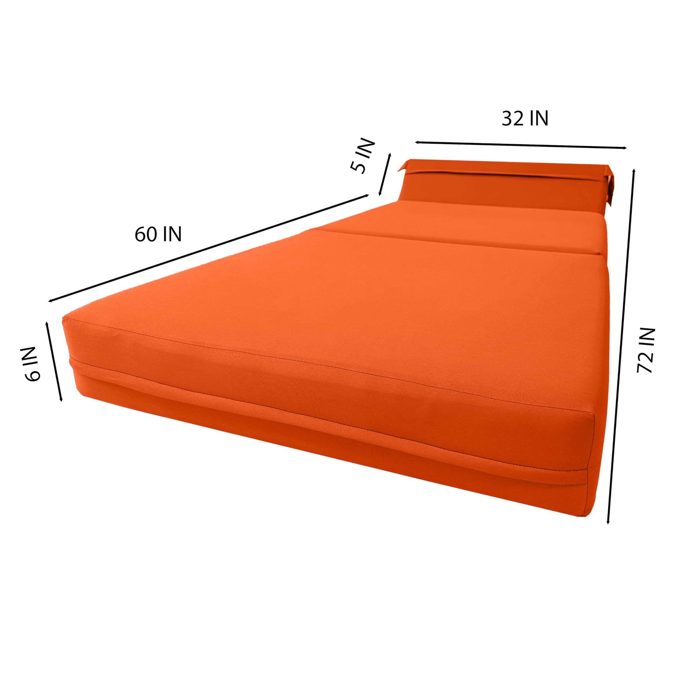 D&D Futon Furniture Sleeper Chair Folding Bed - Convertible Studio Sofa Guest Bed with High Density Foam Mattress (70