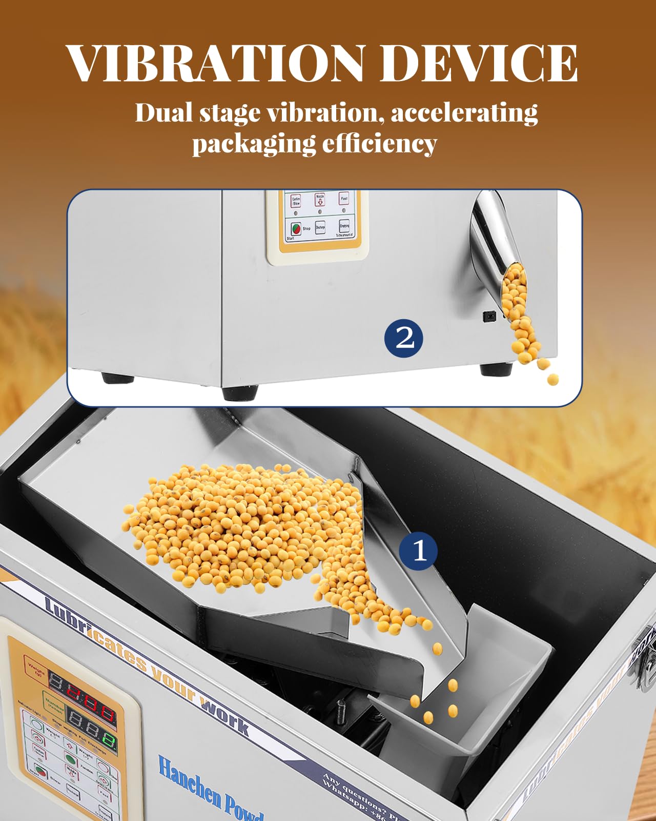Automatic 1-20g Powder Filling Machine for Tea, Seeds, Grains & Glitters - Electric Foot Pedal Operated 110V Filler | Perfect for Home, Cafe & Small Business Packaging Needs