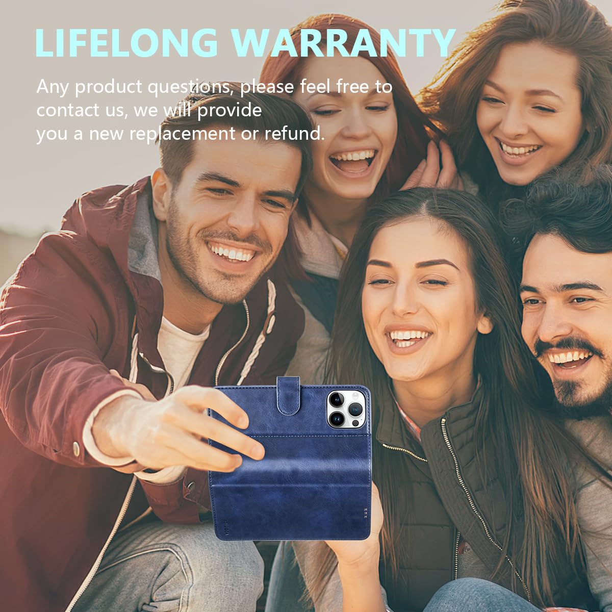 Premium Leather Wallet Case for iPhone 13 Pro (6.1