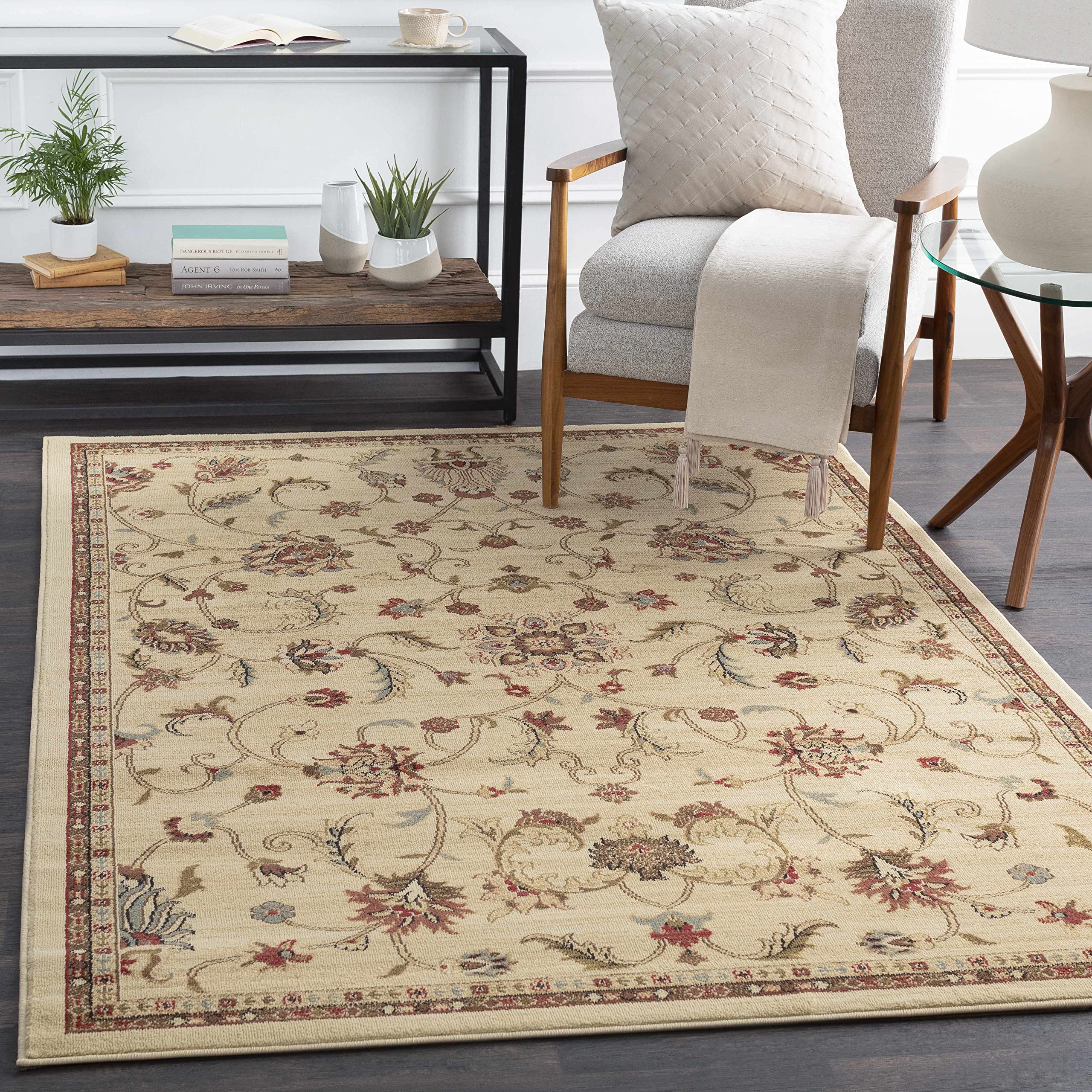 Hauteloom Bajadero Traditional Area Rug - Black, Beige, Orange - 12' x 14'11