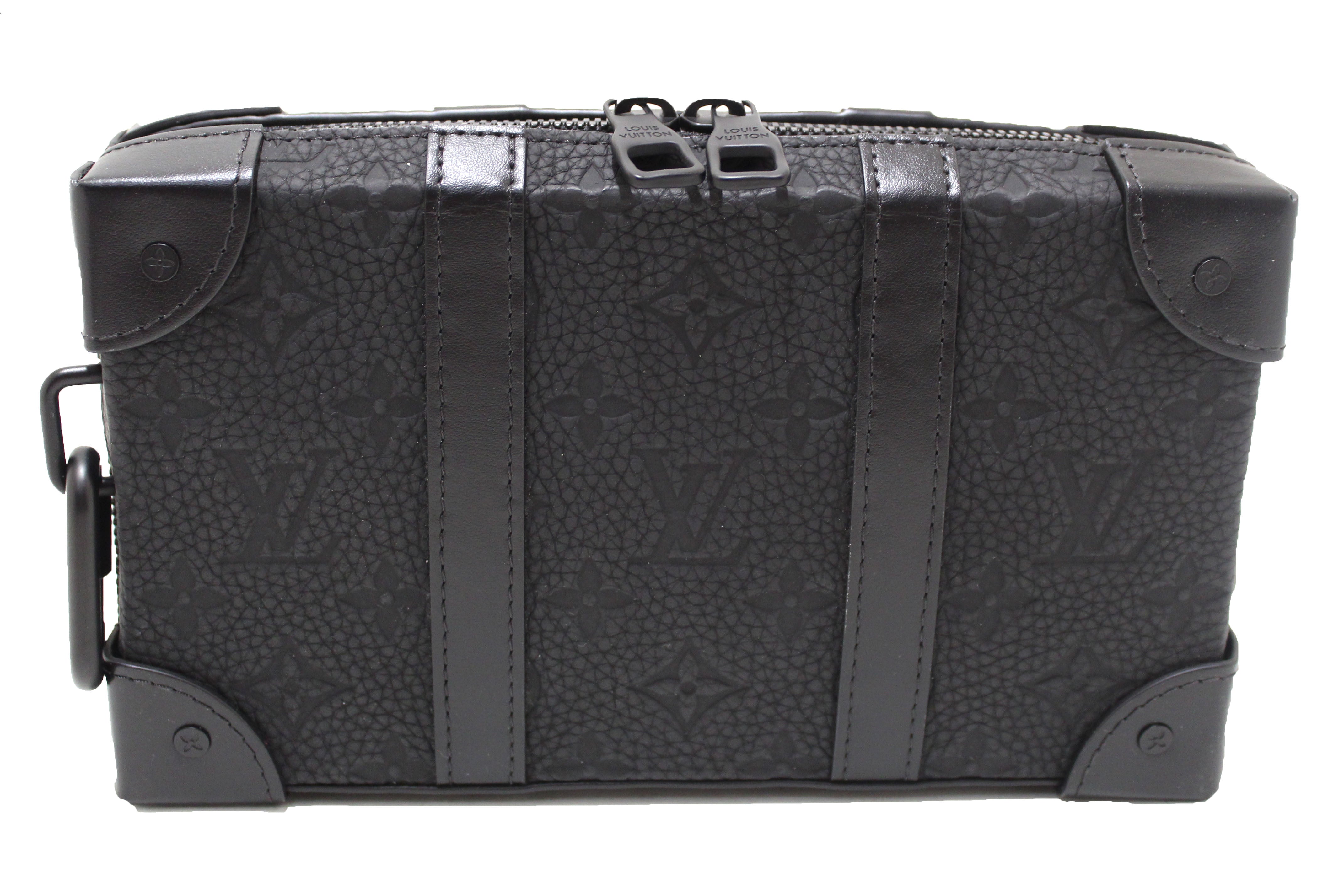 Authentic Louis Vuitton Black Taurillon Monogram Leather Soft Trunk Wallet with Adjustable Strap - Luxury Crossbody Wallet for Men & Women, Perfect for Travel, Shopping & Everyday Use