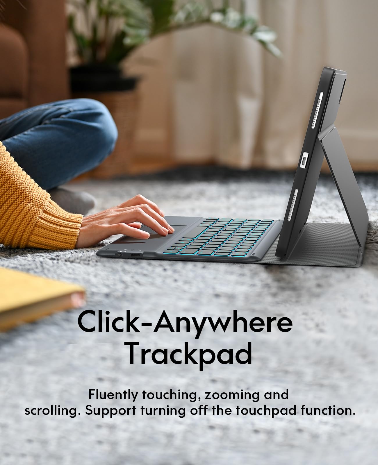 CHESONA iPad Air 11 Inch Case with Wireless Keyboard for iPad Pro 11 (1st-4th Gen) & iPad Air 4th/5th Gen (2024/2025 M2/M3) - Detachable Rechargeable Keyboard with Pencil Holder (Black) | Perfect for Work, Study & Travel