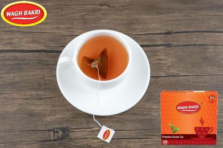 Wagh Bakri Premium Tea Bags - 100 Count | Rich & Aromatic Indian Black Tea | Perfect for Morning Boost, Afternoon Relaxation & Office Brewing