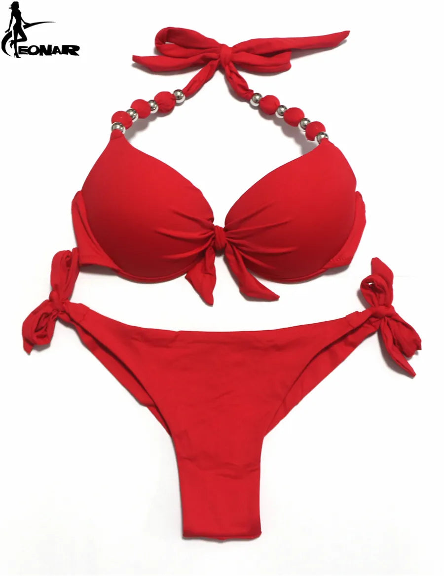 EONAR Push Up Bikini Set for Women - Sexy Brazilian Cut Bandage Swimwear with High Waist Bottom | Perfect for Beach, Pool Party & Summer Vacation