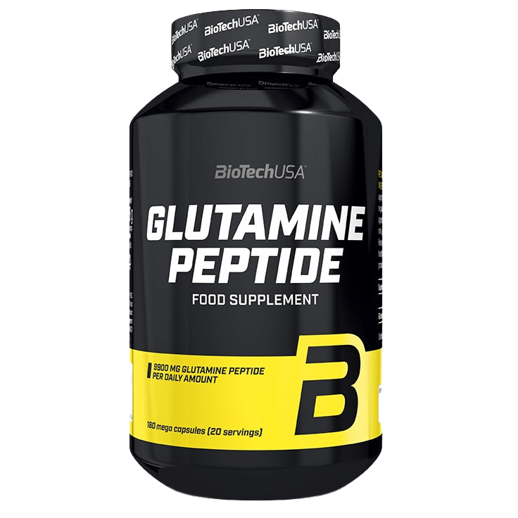 BioTechUSA Glutamine Peptide 180 Capsules - Muscle Recovery & Immune Support Supplement for Athletes & Fitness Enthusiasts - Post-Workout, Training & Immune Boosting Formula