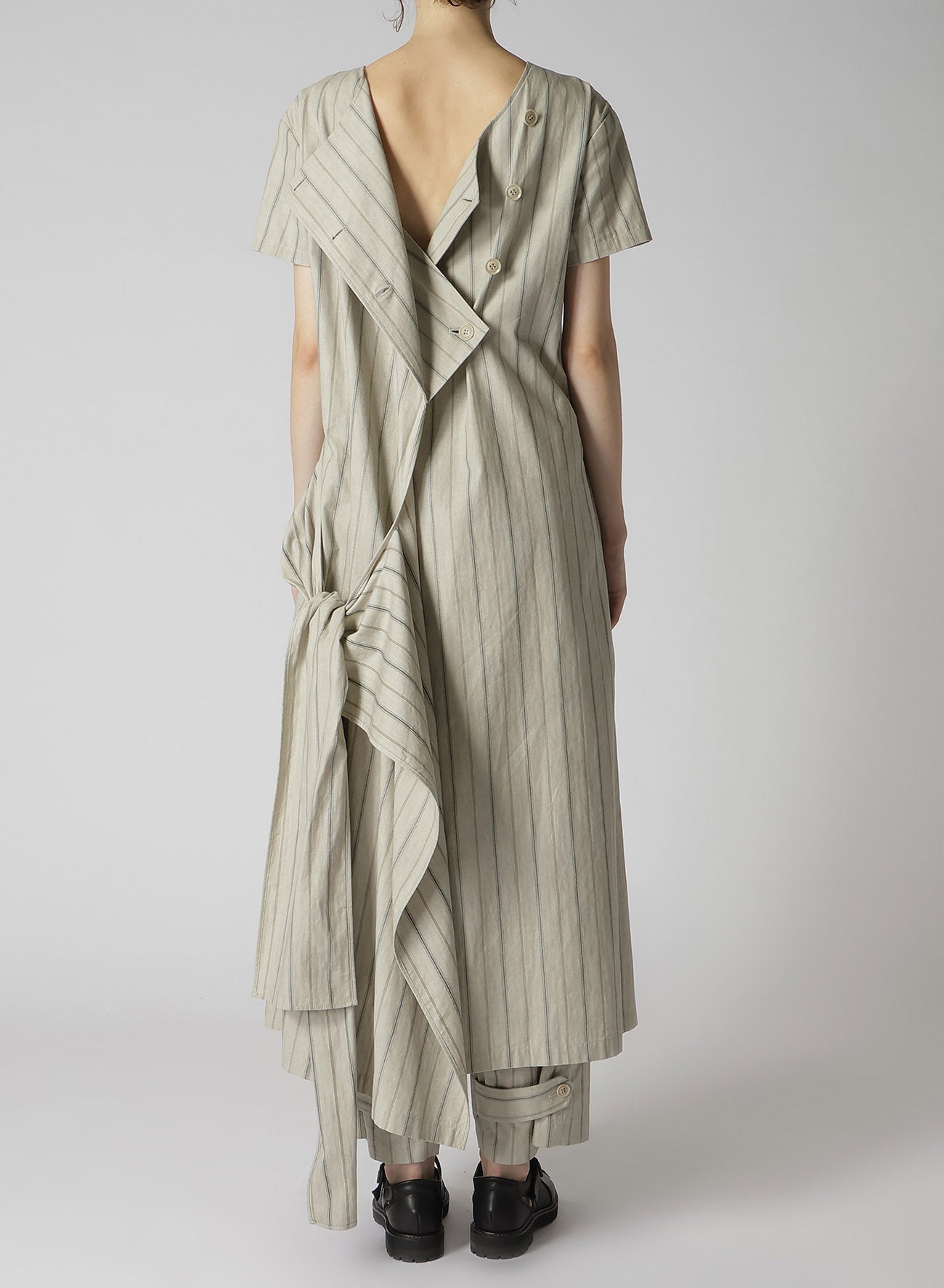 Stylish Cotton Stripe Ink Dyed Back Tie Dress for Women - Perfect for Summer Outfits, Beach Vacations & Casual Dates