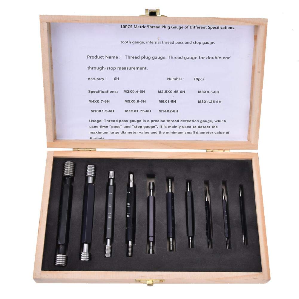 Metric Thread Plug Gauge - Precision Pitch Diameter Measurement Tool for Industrial & Mechanical Applications | Portable & Durable Measuring Instrument for Quality Control, Manufacturing & Workshop Use