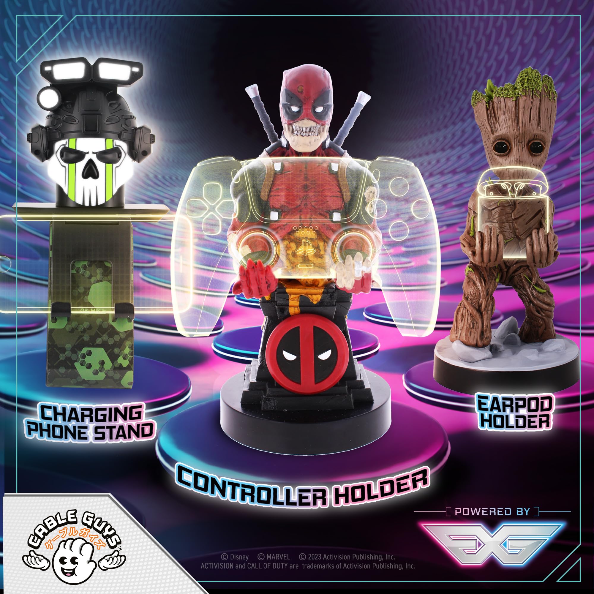 Marvel Deadpool Zombie Controller & Phone Holder - Compatible with Xbox, PlayStation, Nintendo Switch - Gaming Accessories Organizer for Desk & Home Decor - Perfect for Gamers & Collectors
