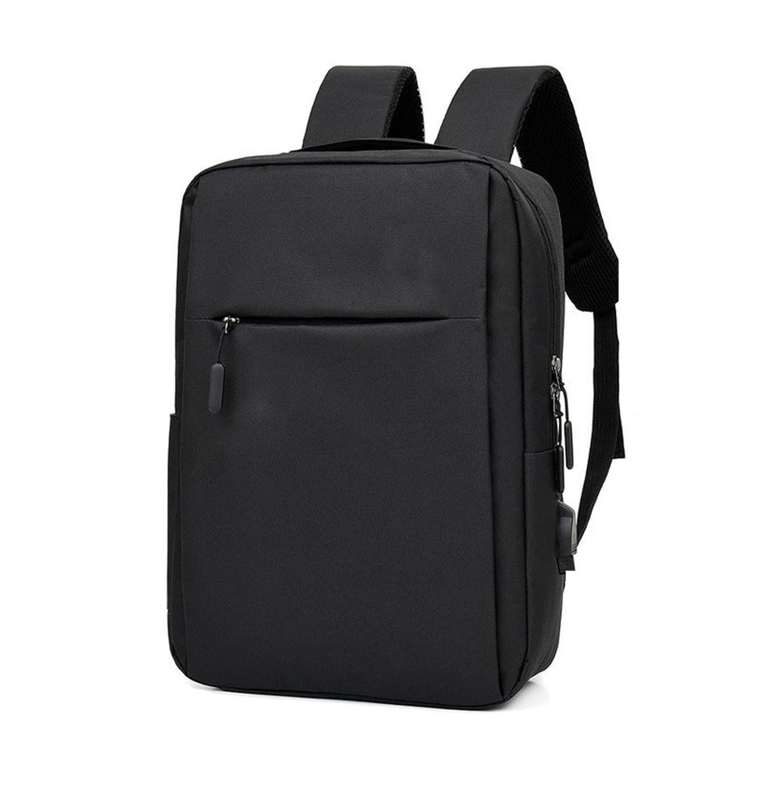 Dingdo Men's 15.6 Inch Laptop Backpack - USB Charging Port Business Travel Backpack, Water Resistant College School Bookbag for Work, Commuting & Daily Use - Black