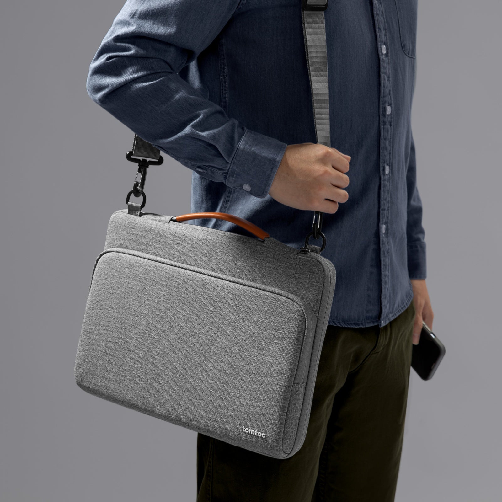 Defender A40 Laptop Shoulder Bag for 13 inch MacBook Air/Pro - Waterproof & Shockproof Computer Briefcase for Business Travel, School & Commuting
