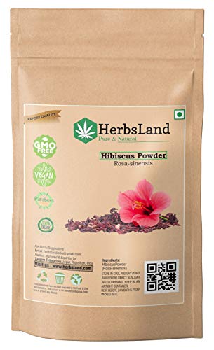 Organic Hibiscus Powder for Hair Growth & Skin Care - 100g | DIY Hair & Face Masks
