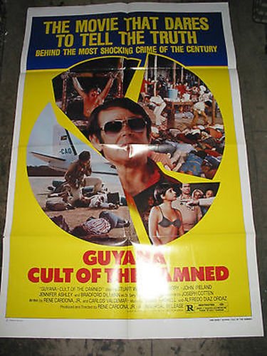 Original U.S. One Sheet Movie Poster - Guyana Cult of the Damned (Stuart Whitman) - Vintage Horror Film Collectible for Home Theater & Man Cave Decor