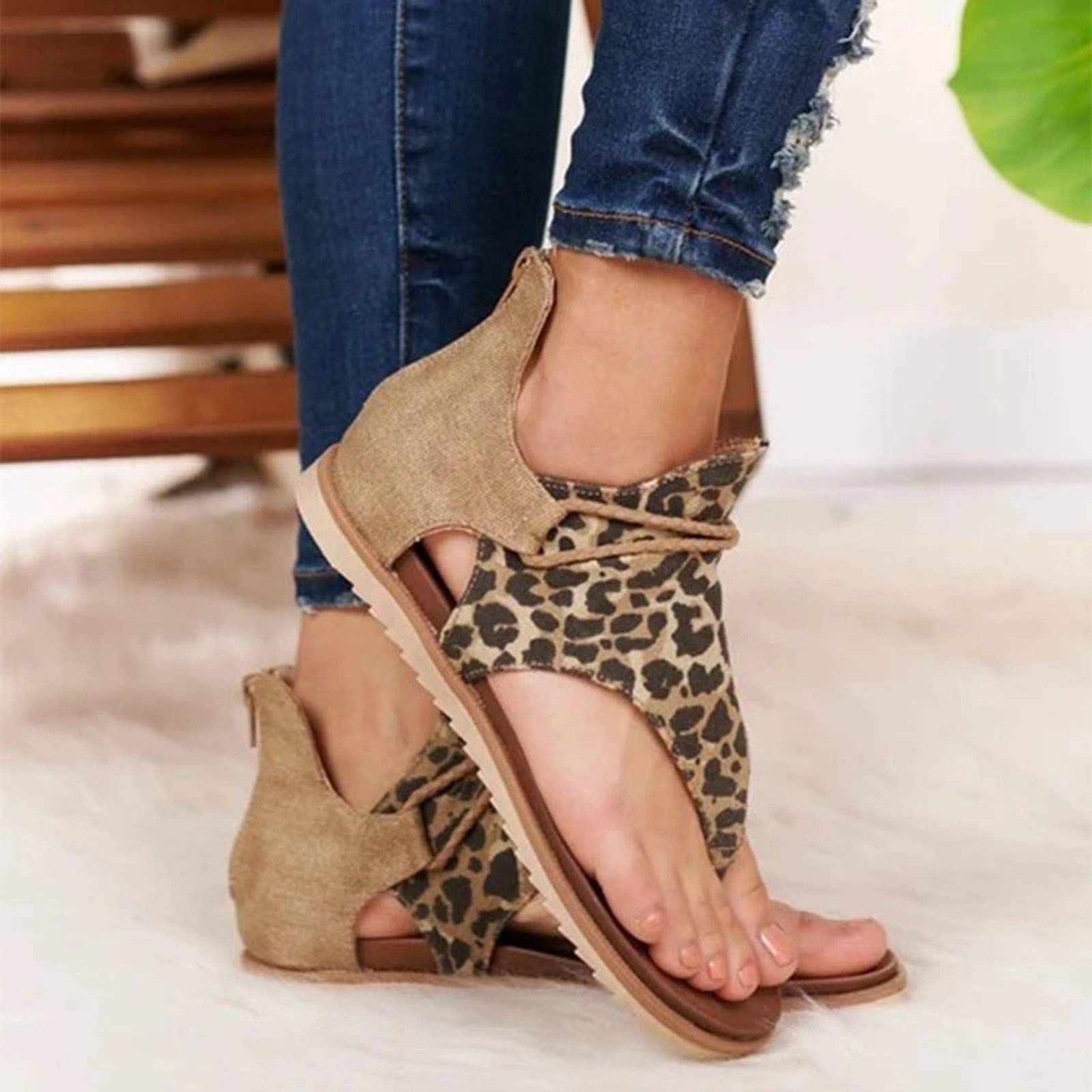 Women's Bohemian Rhinestone Pearl Thong Sandals - Stylish Flat Gladiator Open Toe Dress Sandals for Summer Beach, Wedding & Party Occasions