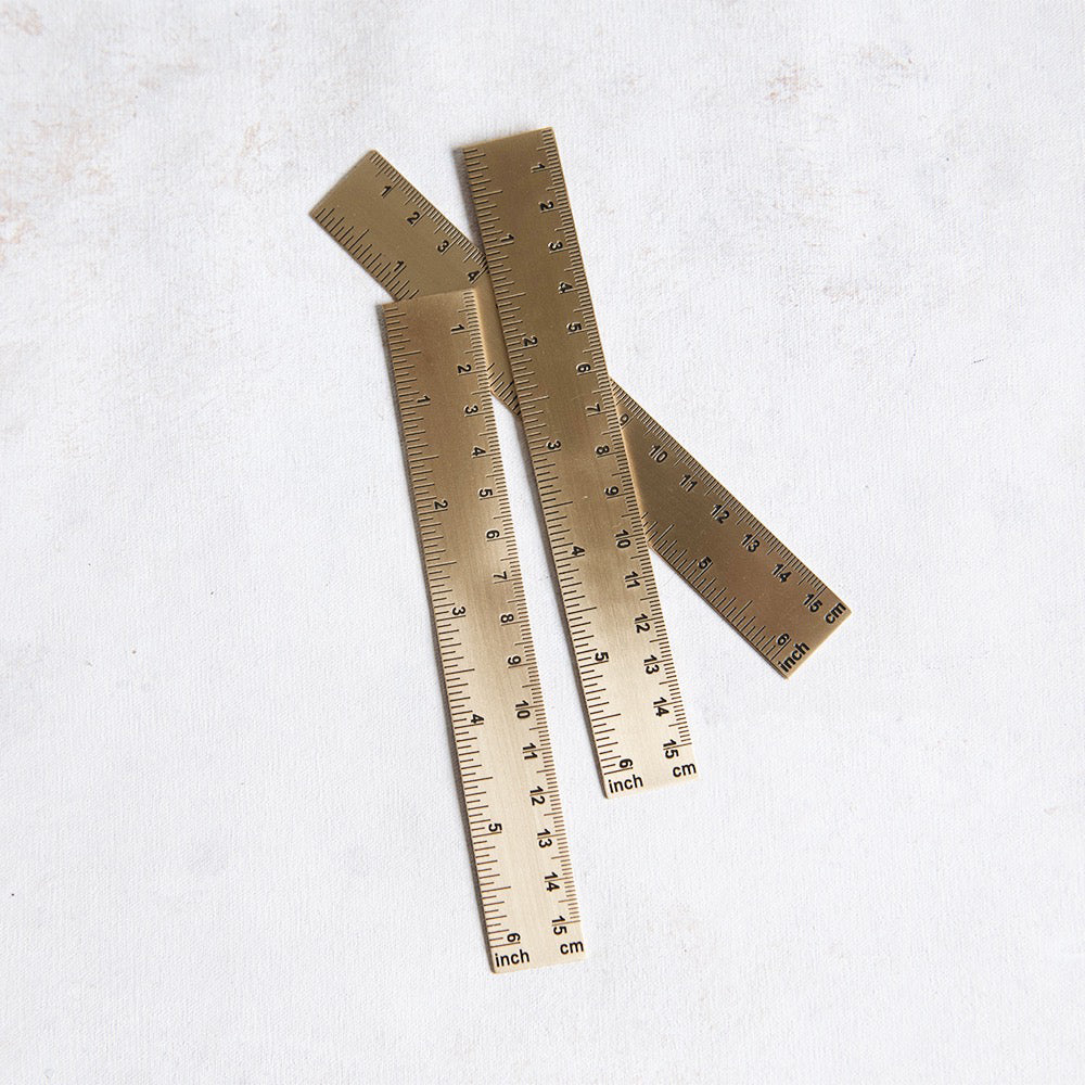 Premium Brass Ruler - 12 Inch Metal Straight Edge Ruler with Non-Slip Backing for Woodworking, Engineering & School Projects | Durable Measuring Tool for DIY, Crafting & Office Use