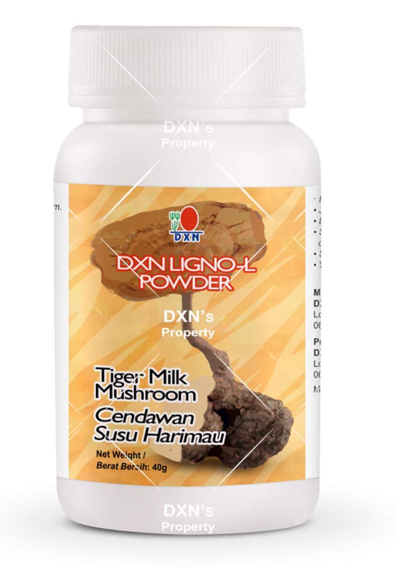 Premium DXN Ligno-L Powder Tiger Milk Mushroom Supplement - 40g (4 Bottles) | Immune Support & Wellness Boost | Perfect for Daily Health Routine & Natural Energy