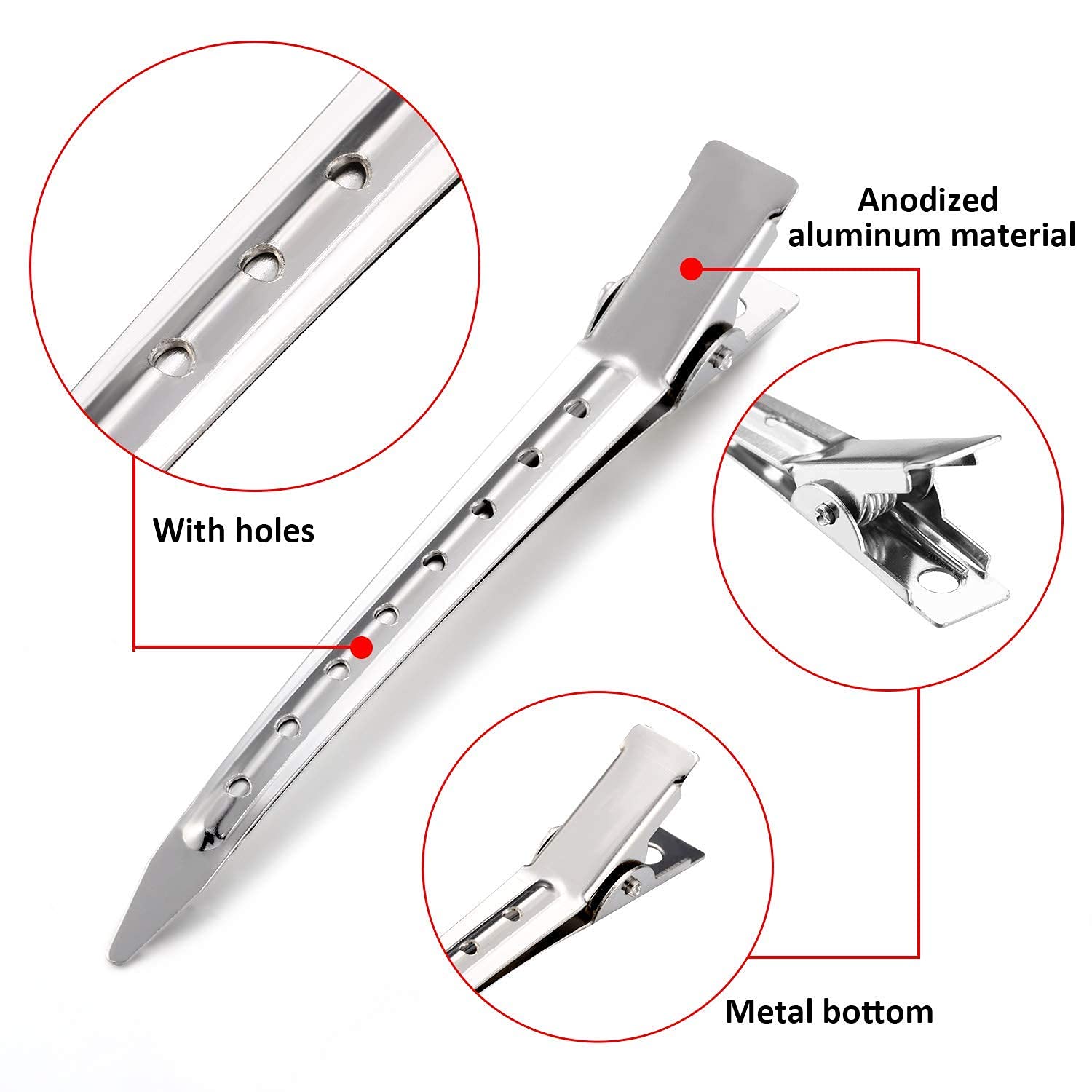 10Pcs Professional Hair Comb Set - Tail Comb, Dressing Comb, Wide & Fine Tooth Combs for Styling - Unisex Salon & Home Use with 6 Hair Section Clips - Perfect for Hair Styling, Detangling & Sectioning at Home or Salon