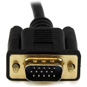 10ft HDMI to VGA Active Converter Cable - Male to Female Adapter with Audio Support - 1080p Full HD 1920x1200 Resolution - for Laptop, PC, Monitor, Projector, TV & Home Theater Setup