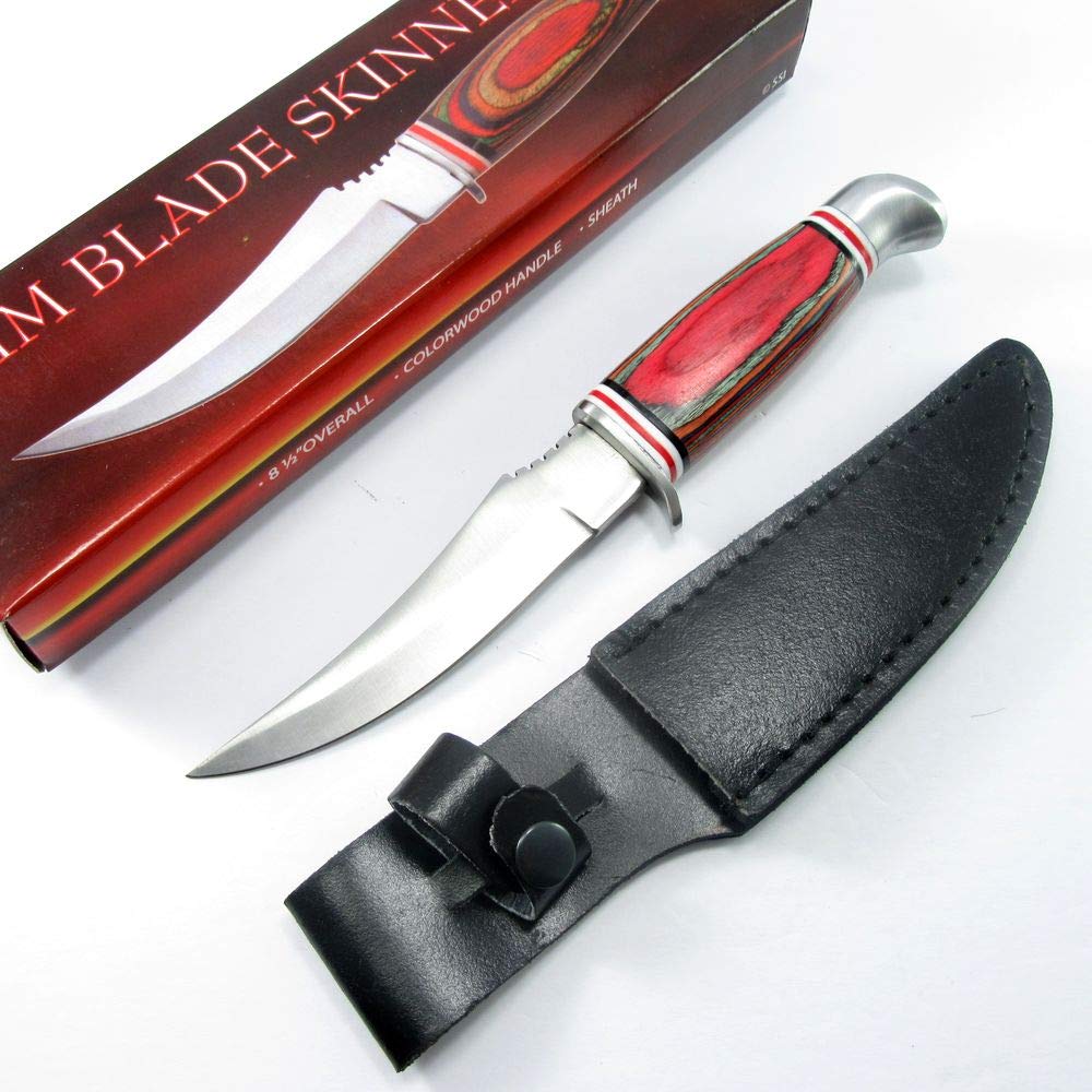 SZCO Supplies Slim Blade Skinner Knife - High Carbon Steel Hunting & Outdoor Knife for Skinning, Gutting & Field Dressing - Perfect for Hunters, Campers & Survivalists